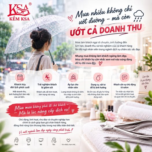 Mùa Mưa Ảnh Hưởng Đến Doanh Thu Tiệm Nail? 7 Giải Pháp